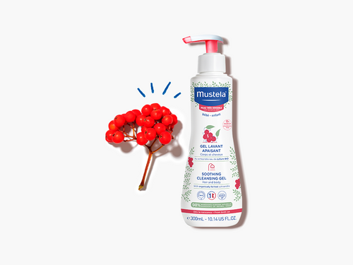 Bote de 300ml de gel de ducha para bebés con piel sensible con Schisandra bio - Mustela España - 2