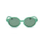 Gafas de sol de color verde y forma ovalada, modelo bebé aguacate 0-2 años de Mustela, hechas con materiales reciclados y con cristal polarizado de categoría 3 y protección UV400.
