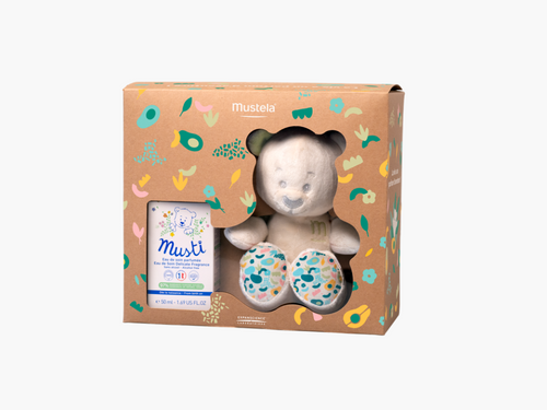 Cofre Musti: Kit perfume y peluche - Pastel - Mustela España - 1