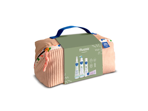 Neceser Vanity en tono beige con detalles verdes  - Mustela España - 2