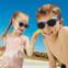 Gafas de sol azul para niños de 6 a 10 años con lentes polarizadas y protección UV400.