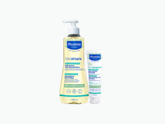 Pack ducha piel atópica: Aceite de baño Stelatopia y Stelatopia+ - Mustela España