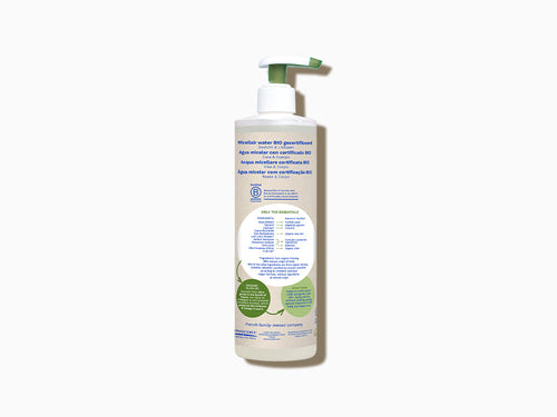Envase de 400ml de agua micelar BIO de Mustela, con 99% de ingredientes de origen natural - Mustela España - 2