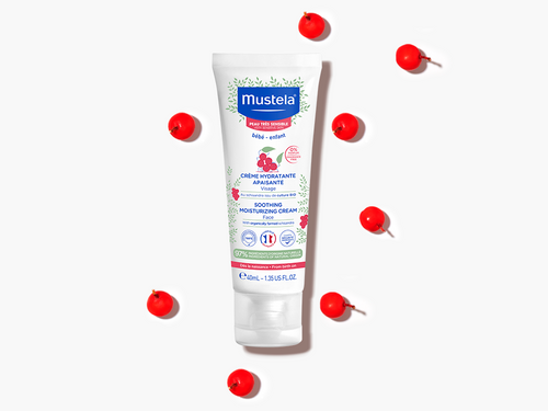 Bote de 40ml de la crema para la cara del bebé con piel sensible con Schisandra bio - Mustela España - 2