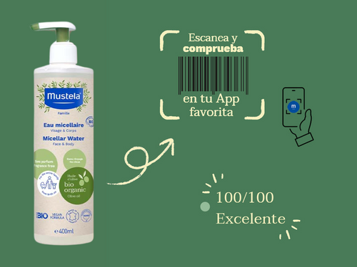 Agua micelar de mustela código de para escanear Yuka - Mustela España - 5