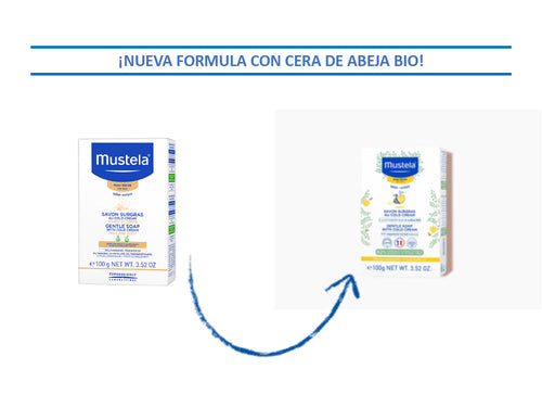 El envase del jabón para pieles secas de Mustela ahora cambia de diseño porque incluye cera de abeja bio. - Mustela España - 5