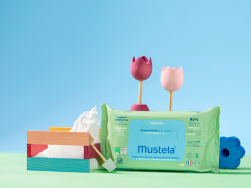 Toallitas limpiadoras compostables - Formato ahorro - Mustela España - 2