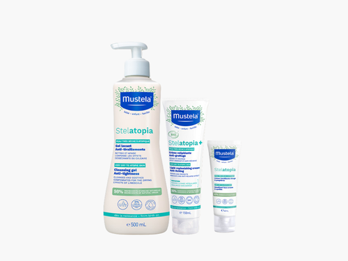 Kit hidratación y limpieza suave pieles atópicas - Mustela España - 1