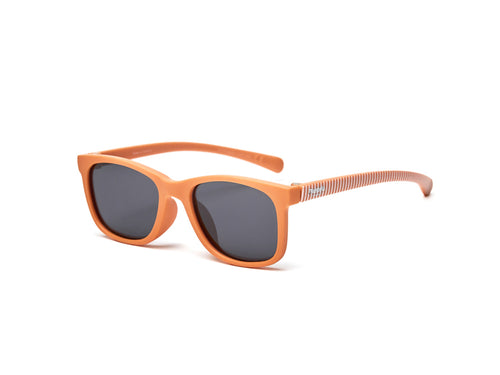 Las Gafas de sol niño Girasol 3-5 años en color coral y con estampado de rayas en la patilla, está fabricada con goma reciclada, siendo ecológicas y flexibles. - Mustela España - 10