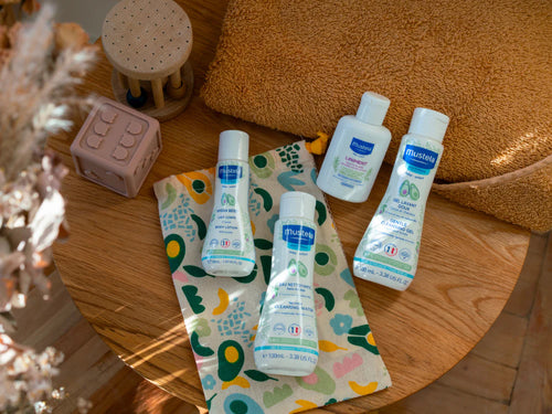 kit de viaje con 4 productos en minitallas para el baño, el aseo, el cambio de pañal y la hidratación de la piel. - Mustela España - 2