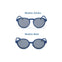 Los modelos de gafas de sol de color azul para adultos y para niños de Mustela
