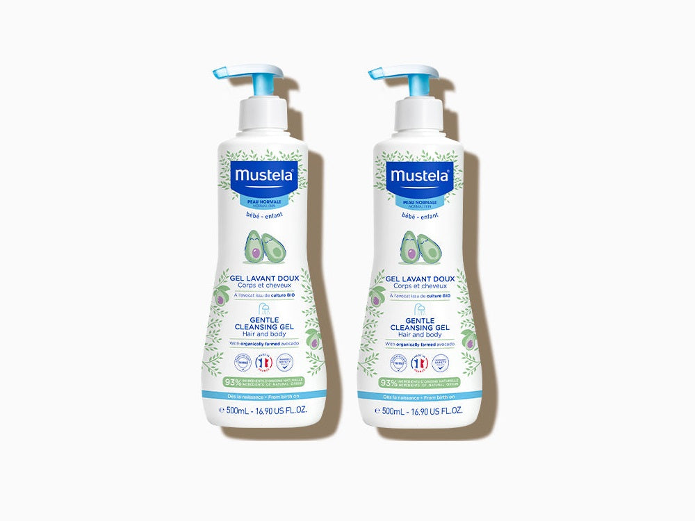 Set de dos envases de gel de baño suave de Mustela de 500ml 