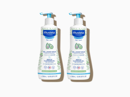 Set de dos envases de gel de baño suave de Mustela de 500ml 