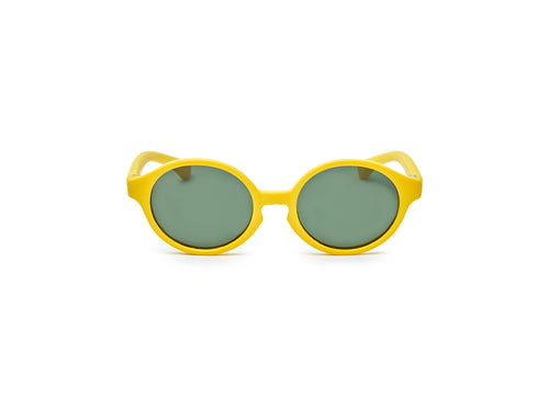 Las Gafas de sol bebé aguacate 0-2 años en color amarillo y estampado de rayas en la patilla, están hechas de materiales reciclados. - Mustela España - 7