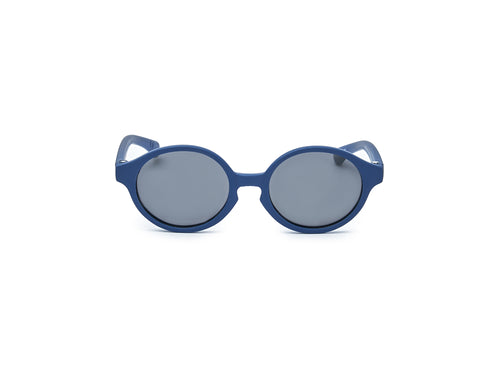 Gafas de sol bebé aguacate 0-2 años de color azul y forma ovalada, hechas con materiales reciclados y con cristal polarizado de categoría 3 y protección UV400.