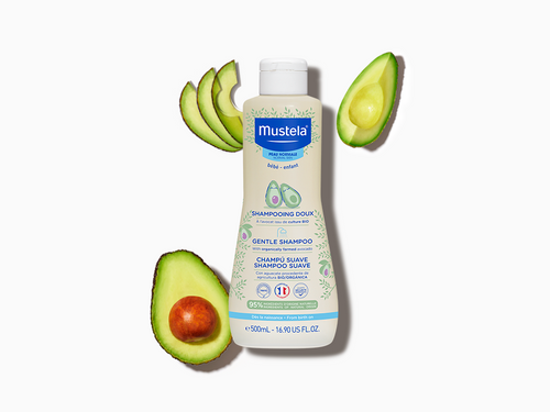 Bote de 500ml de champú suave con aguacate bio para bebés de Mustela - Mustela España - 2