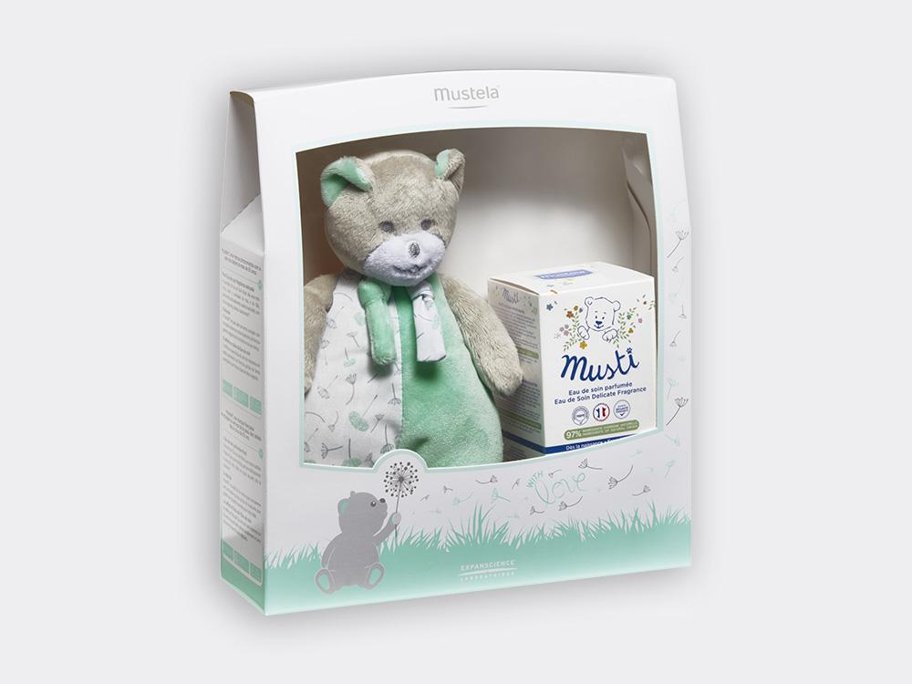 PACK FIESTA BEBE GRIS MUSTELA