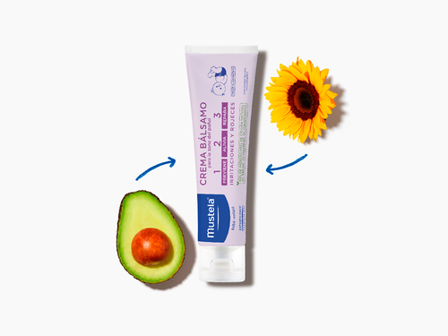 Tubo de crema para la zona del pañal del bebé con ingredientes naturales como el aguacate o el girasol - Mustela España - 2