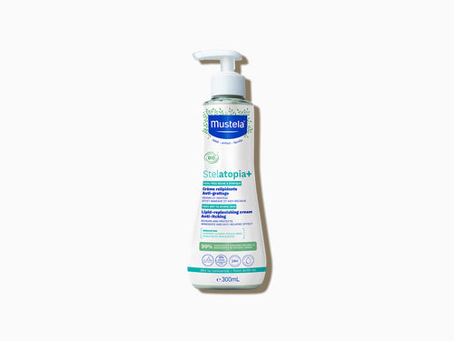 Bote de 300ml de crema relipidizante antiopicor para pieles atopicas Mustela