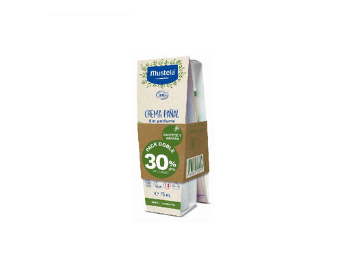 Duplo de crema pañal certificada Bio Mustela con 30%dto de descuento