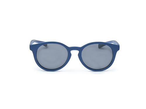 Gafas de sol niño 6-10 años de color azul y redondas, hechas con materiales reciclados y con cristal polarizado de categoría 3 y protección UV400. - Mustela España - 6