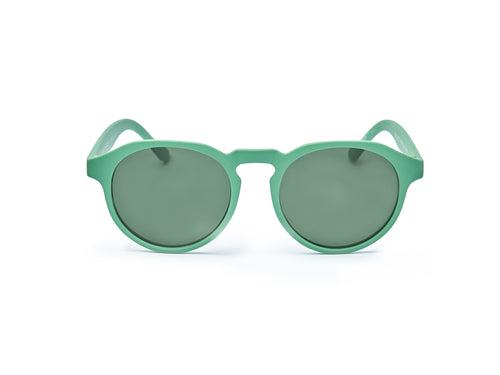 Gafas de sol de adulto en color verde y forma redonda, hechas con materiales reciclados y con cristal polarizado de categoría 3 y protección UV400. - Mustela España - 4
