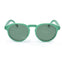 Gafas de sol de adulto en color verde y forma redonda, hechas con materiales reciclados y con cristal polarizado de categoría 3 y protección UV400.