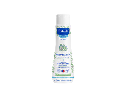 Gel de baño suave de Mustela en tamaño de 200ml y cierre de seguridad para llevar en neceser o bolsa. - Mustela España - 4