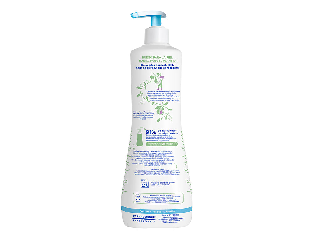 Kit Mustela Bebé Baby Aguacate Gel Baño Body Lotion Esponja