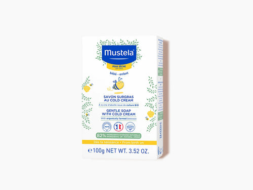 Pastilla de jabón de 100g hidratante de Mustela para bebés con piel seca