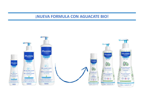 Ahora el gel de baño de Mustela contiene aguacate bio en todos sus formatos, por eso cambia el diseño de sus botes. - Mustela España - 8