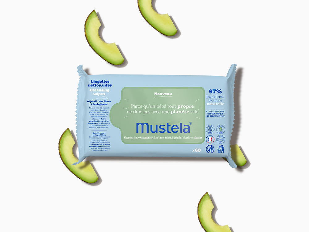 Toallitas limpiadoras con Aguacate BIO - Toallitas Húmedas Bebé - Mustela