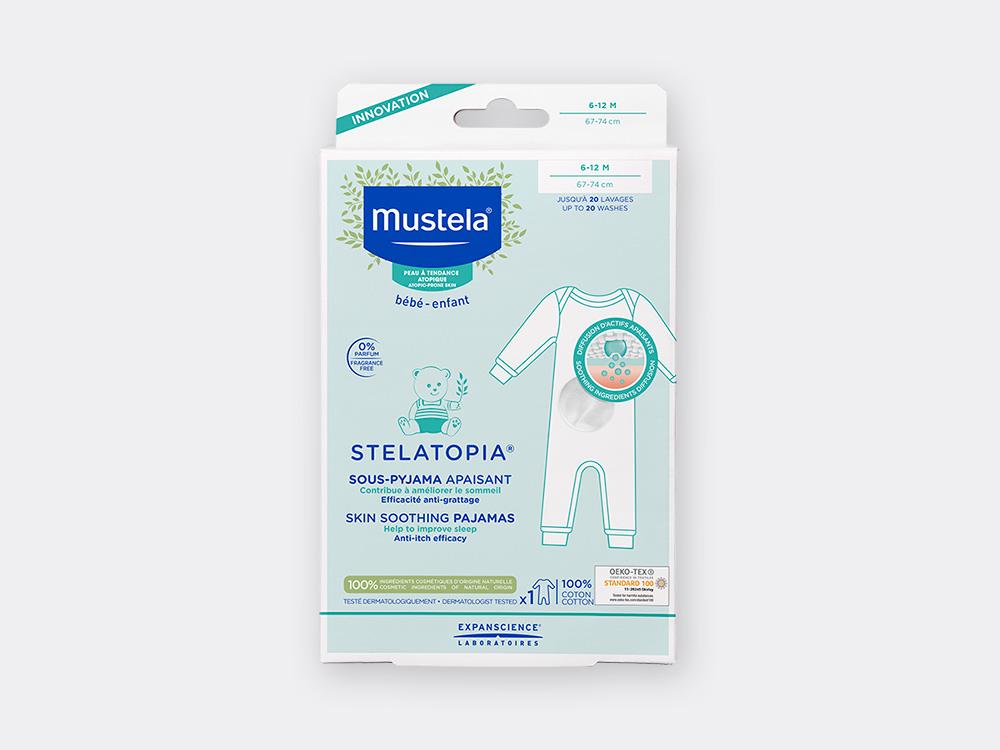 Caja del pijama para dermatitis atópica de Mustela para aliviar el picor por la noche